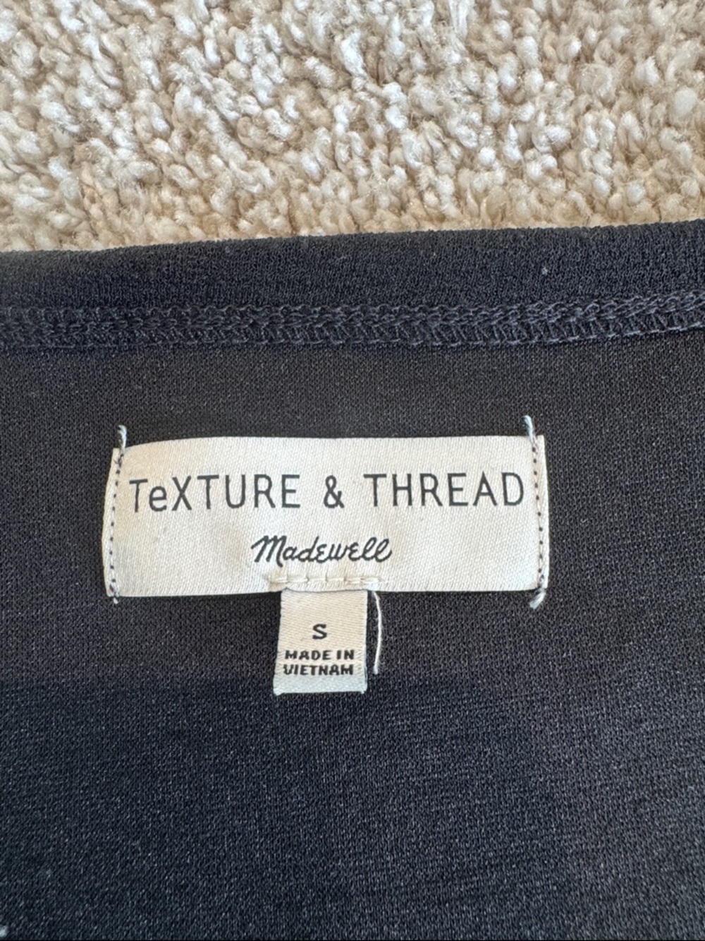 Madewell Black Texture & Thread Knit Top - Picture 2 of 7